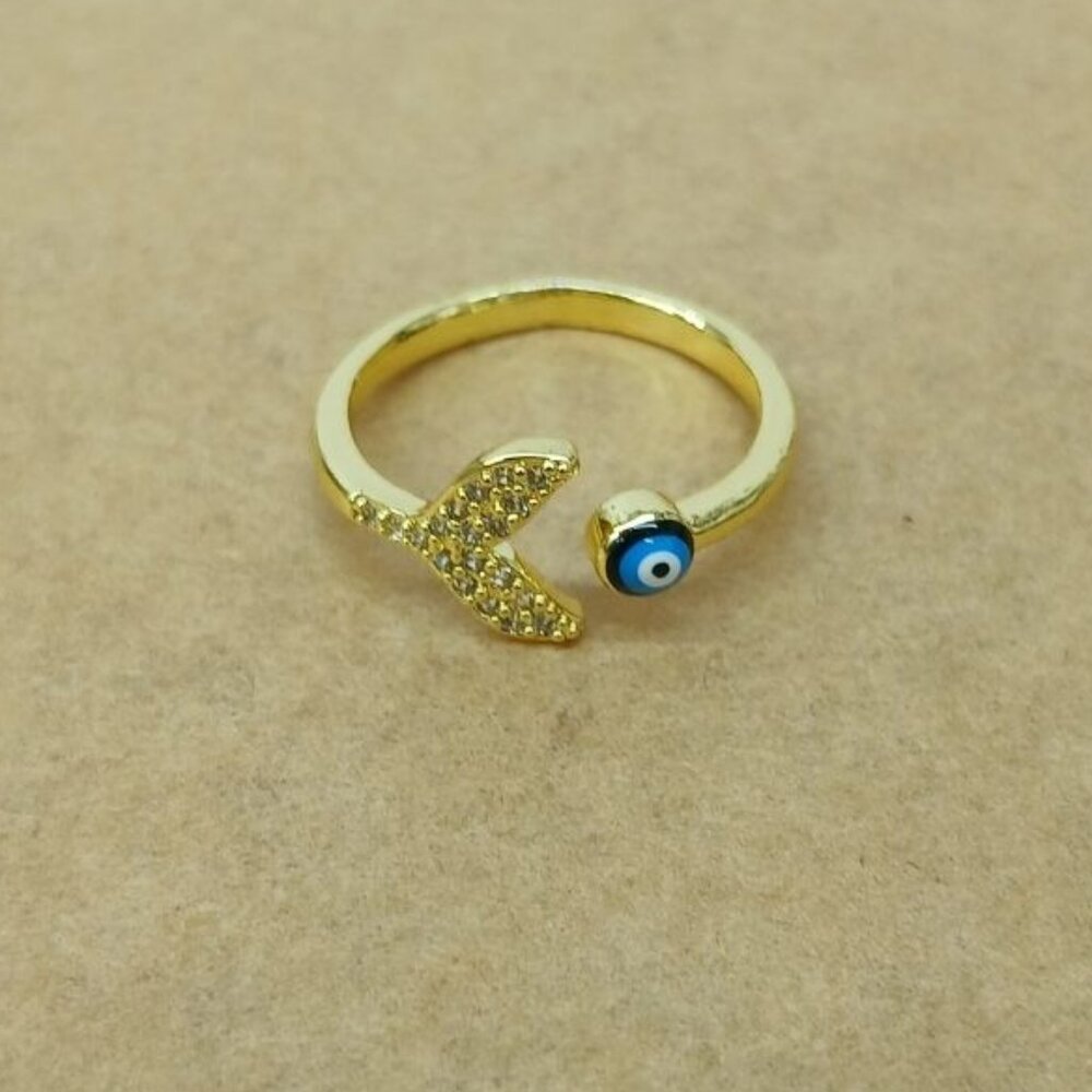 Gold plated  Women's  Ring , New with tags , Gold & Blue